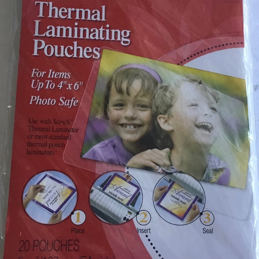 Scotch, Thermal laminating pouches , photo safe